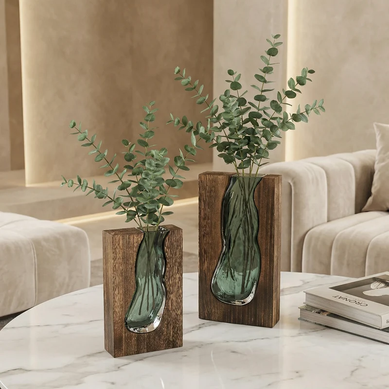 Nordische Vase mit Naturkante Skanto
