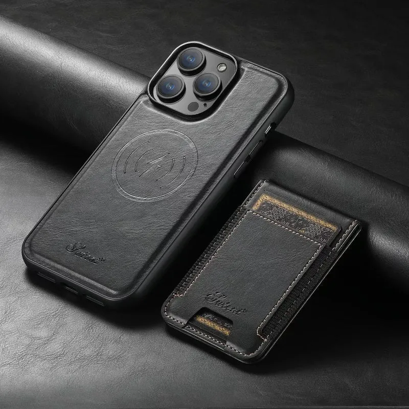 LuxCase Leder Handyhülle mit Kartenhalter und Ständer – Kompatibel mit iPhone | Skanto
