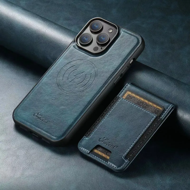 LuxCase Leder Handyhülle mit Kartenhalter und Ständer – Kompatibel mit iPhone | Skanto