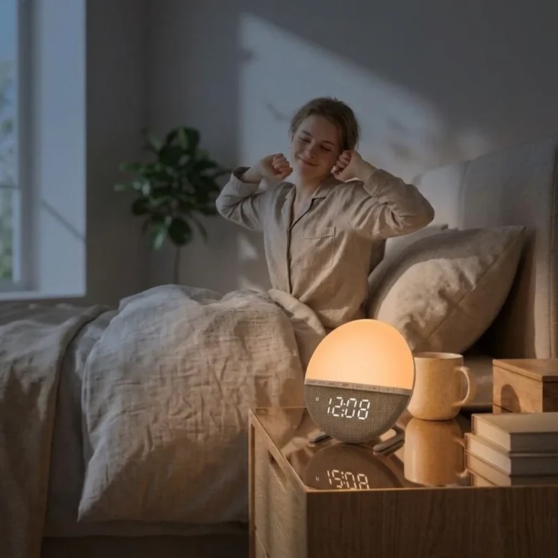 Lichtwecker – Sonnenaufgang, Farbwechsel-Nachtlicht und mehrere Alarme