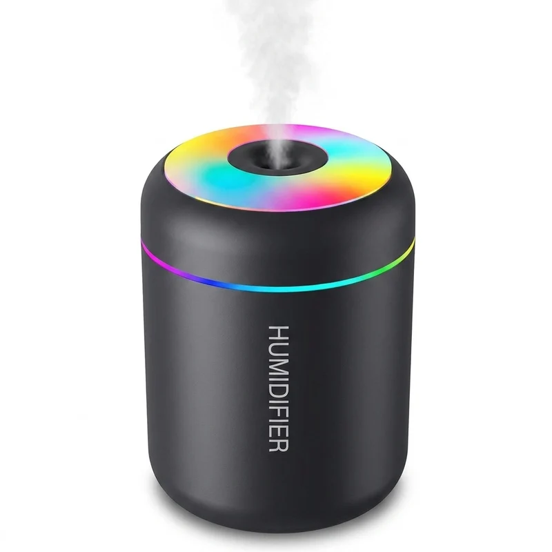 Mini-Luftbefeuchter 180 ml – kompakt für den Schreibtisch, mit Duftfunktion