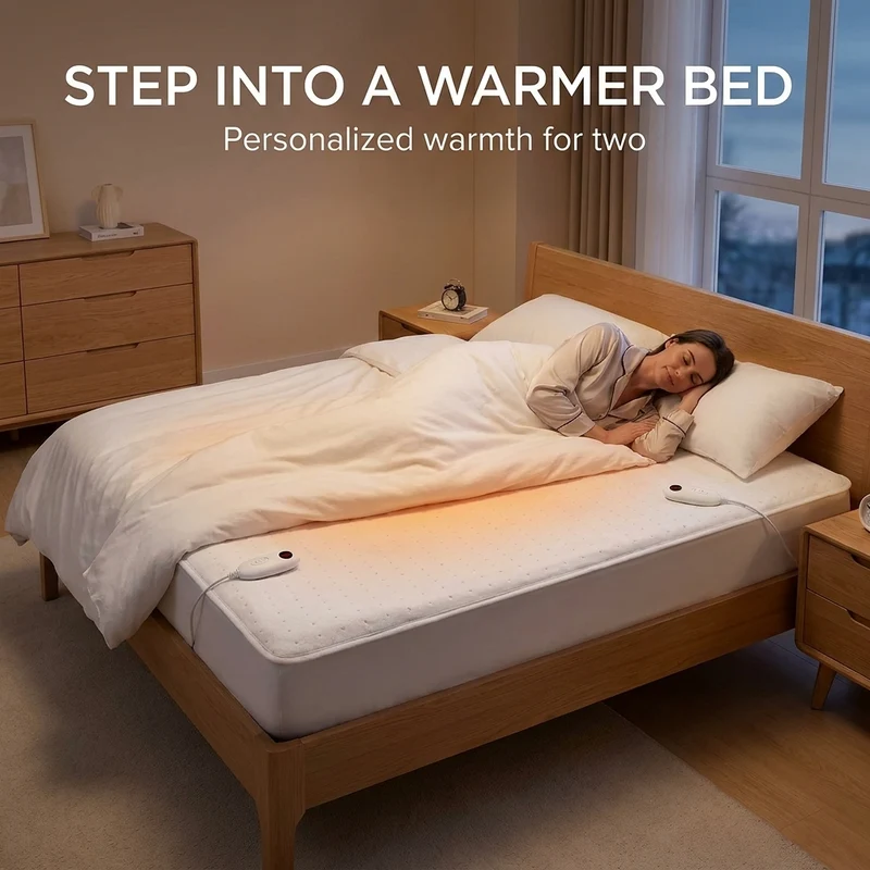 Wärmeunterbett 187 x 140 cm – wärmt das Doppelbett vor, mit Timer