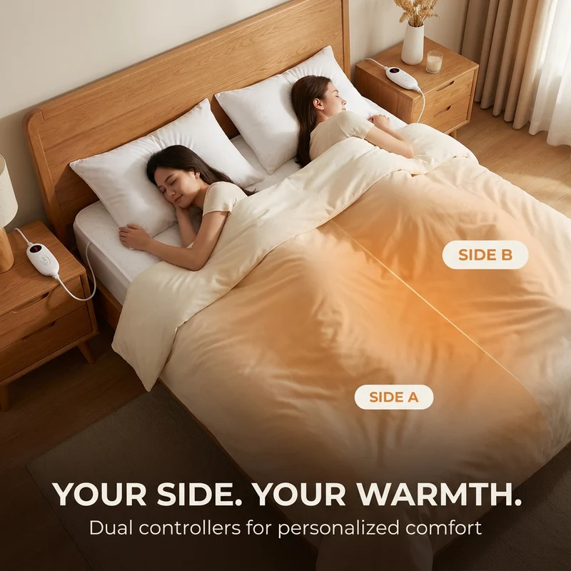 Wärmeunterbett 187 x 140 cm – wärmt das Doppelbett vor, mit Timer