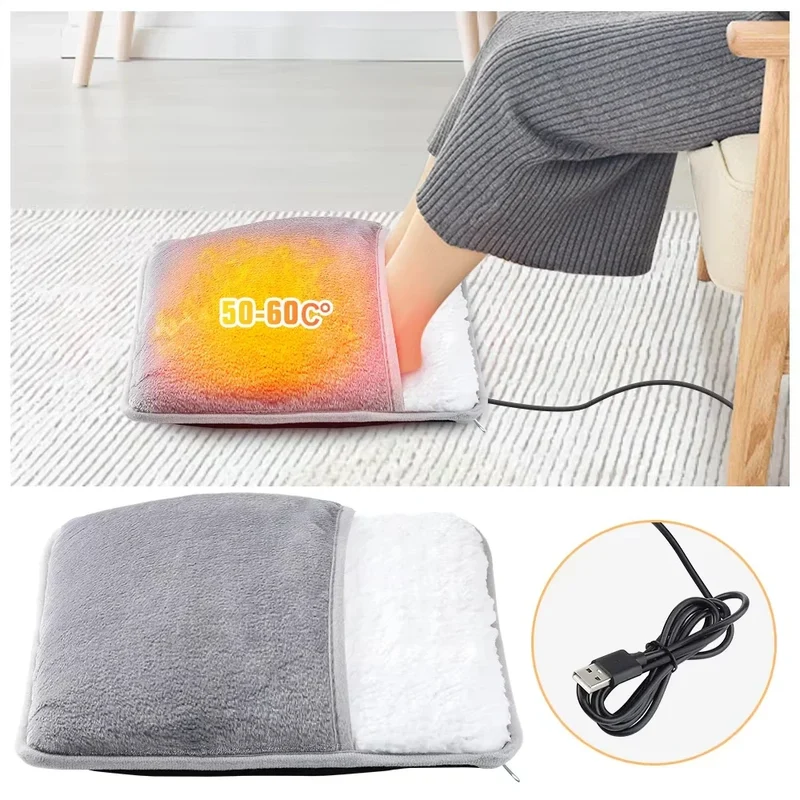 Fusswärmekissen – mit Akku, weichem Plüschbezug und USB-Ladung