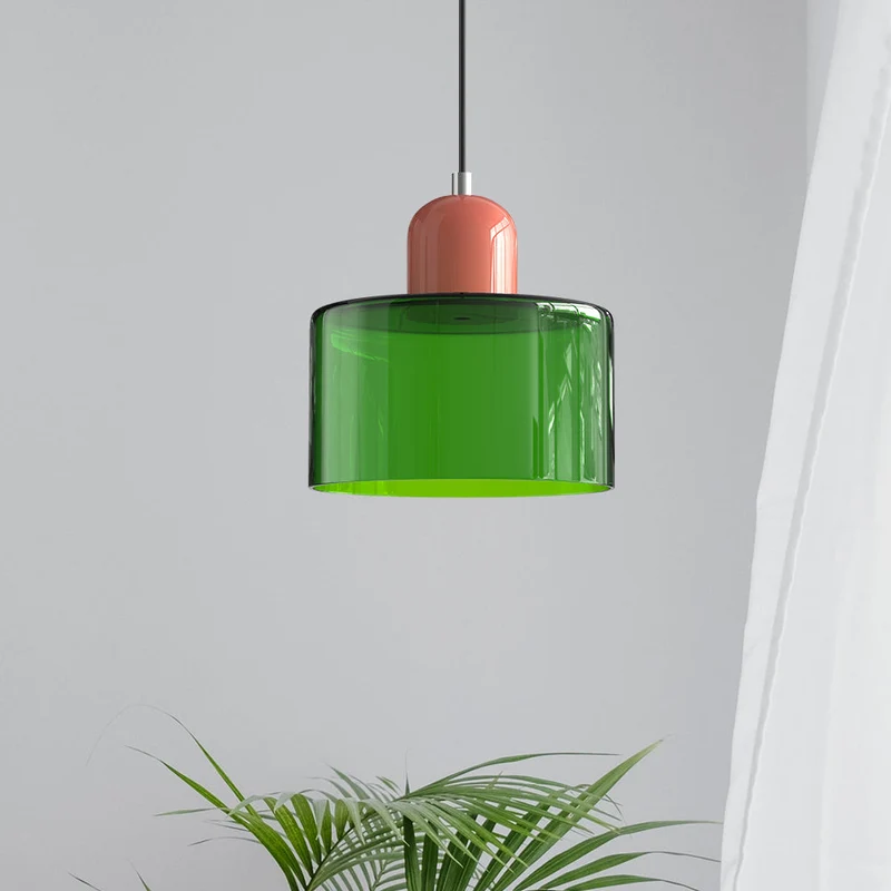Skanto | Moderne Lampe mit farbigem Glas und geometrischer Form