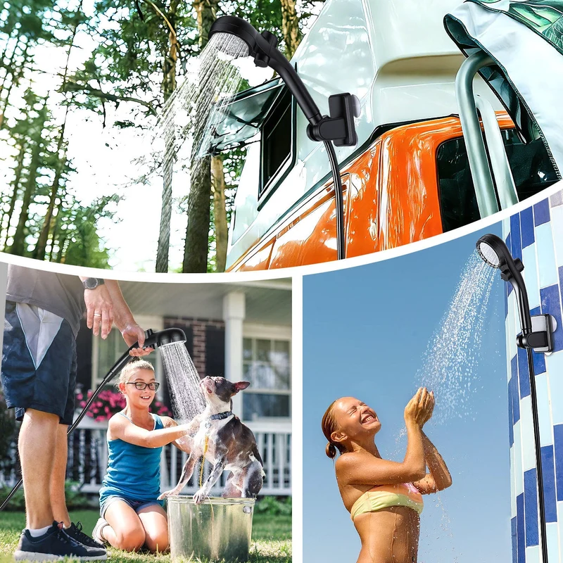 Tragbare Campingdusche batteriebetrieben Outdoor-Dusche mit 20L faltbarem Eimer | Skanto
