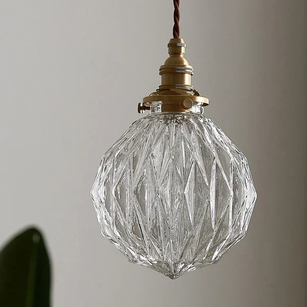 GlobeLight - Industrielle Pendelleuchte mit klarem Glasschirm Skanto