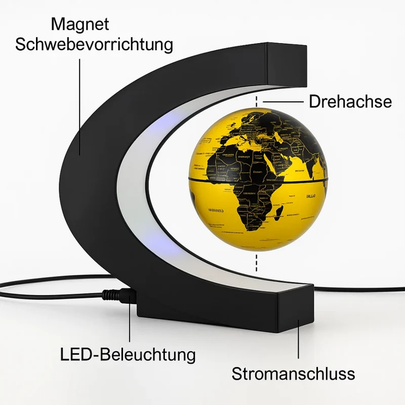 AstroGlobe LED-Weltkugel – Schwebende Globuslampe mit magnetischer Aufhängung