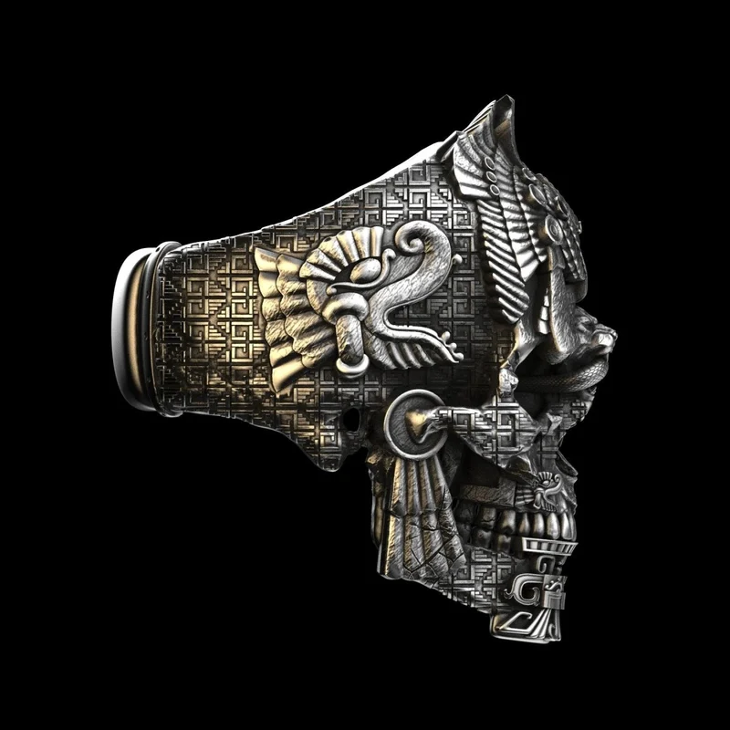 Totenkopf Noir aus Sterlingsilber | Skanto