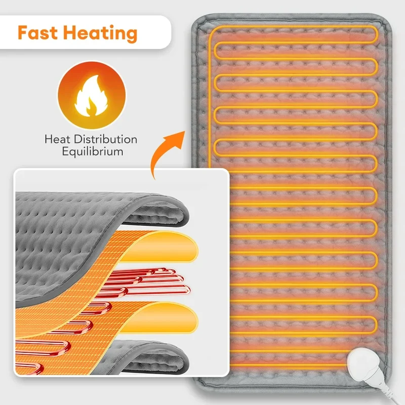 Heizkissen 30 x 60 cm – neun Temperaturstufen und Abschaltautomatik