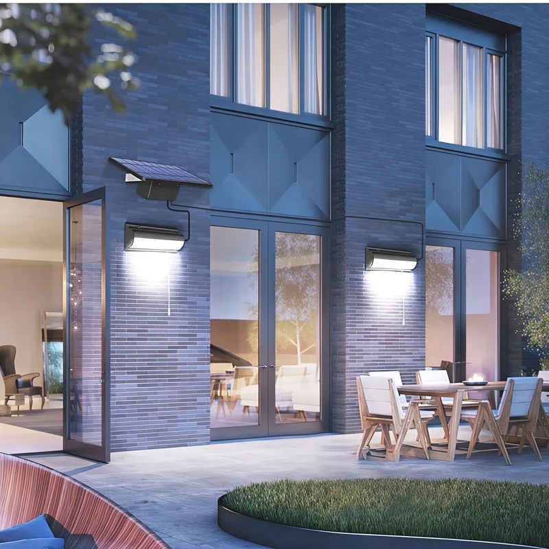 Skanto | Moderne solarbetriebene LED-Außenwandleuchte