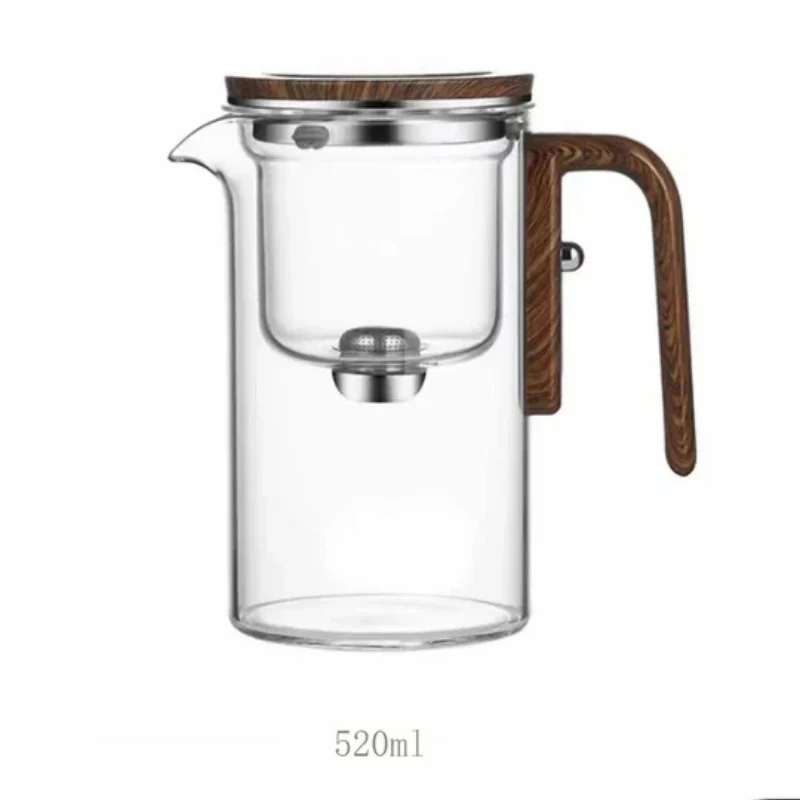 Robuste Glas-Teekanne mit Holzgriff – Eleganter Infuser Skanto