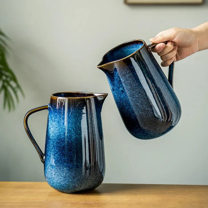 Laguna Kiln Blaue Keramikkanne Skanto