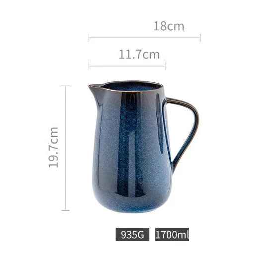 Laguna Kiln Blaue Keramikkanne Skanto