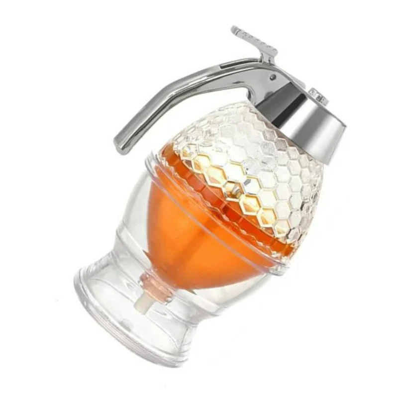 Tropffreier Honigspender mit Waben-Design – 200 ml Kunststoff | Skanto