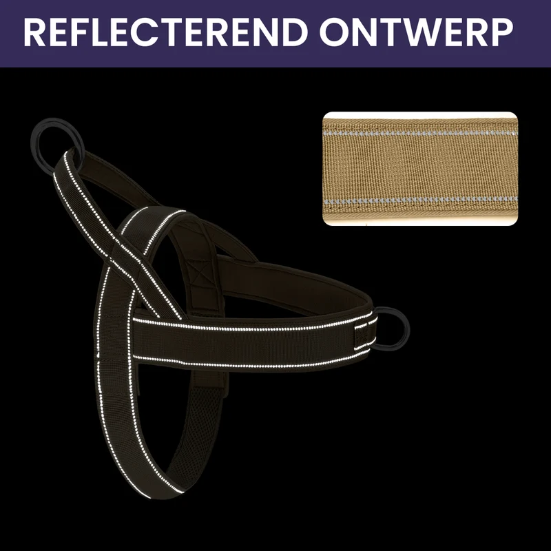 Skanto | Verstellbares reflektierendes Hundegeschirr mit Griff für alle Hunderassen