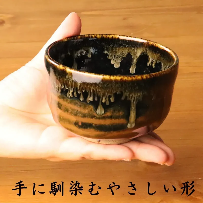 Yuki Roman Nouten Japanese Matcha Bowl, Shino Porcelain, 10.1 cm