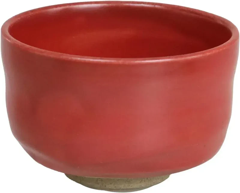 Yuki Roman Nouten Japanese Matcha Bowl, Shino Porcelain, 10.1 cm