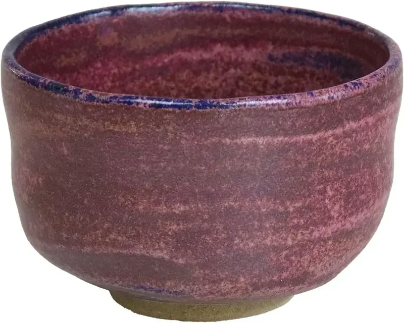 Yuki Roman Nouten Japanese Matcha Bowl, Shino Porcelain, 10.1 cm