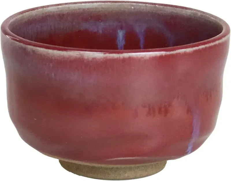 Yuki Roman Nouten Japanese Matcha Bowl, Shino Porcelain, 10.1 cm