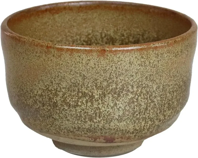 Yuki Roman Nouten Japanese Matcha Bowl, Shino Porcelain, 10.1 cm