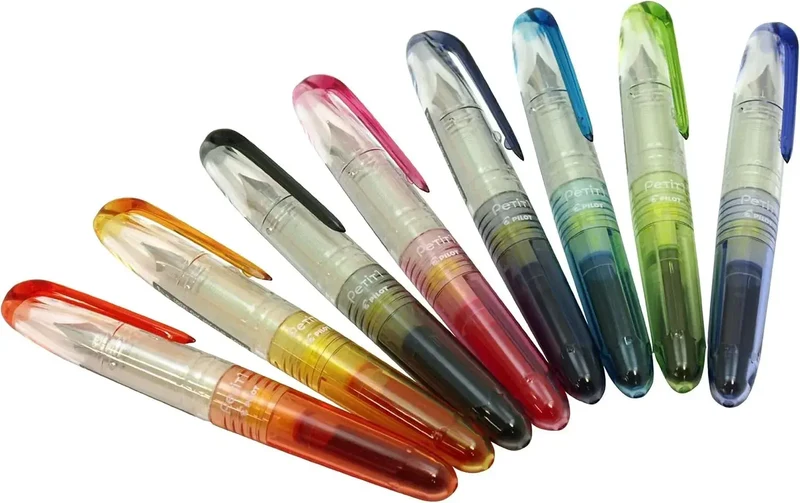Pilot Petit1 Portable Fountain Pen, Fine 0.3 mm, Blue-Black