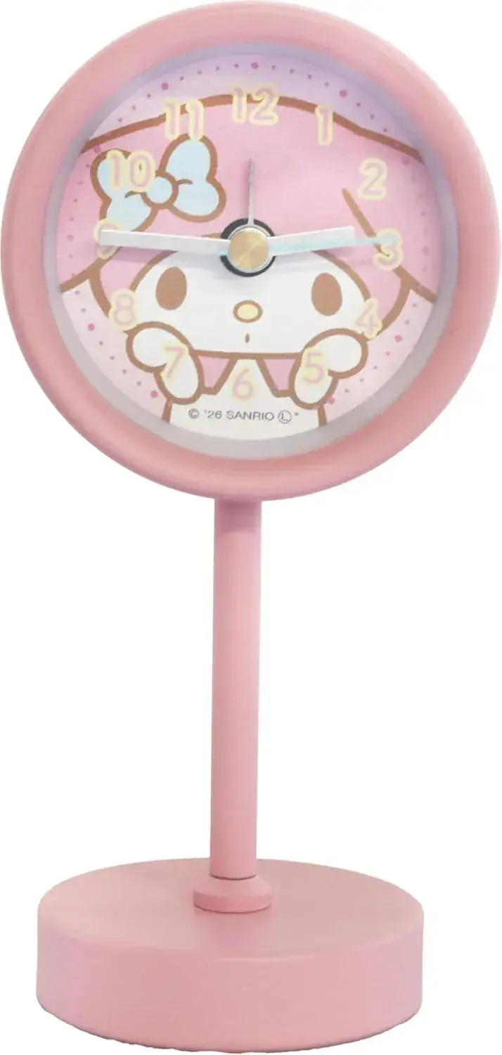 Field Work My Melody Sanrio Pink Mini Alarm Clock, 10.7 cm Tall