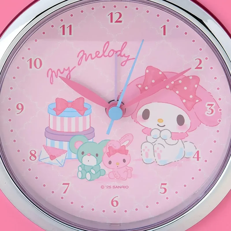 Sanrio My Melody Alarm Clock, Pink Face Analog 19 cm Tabletop