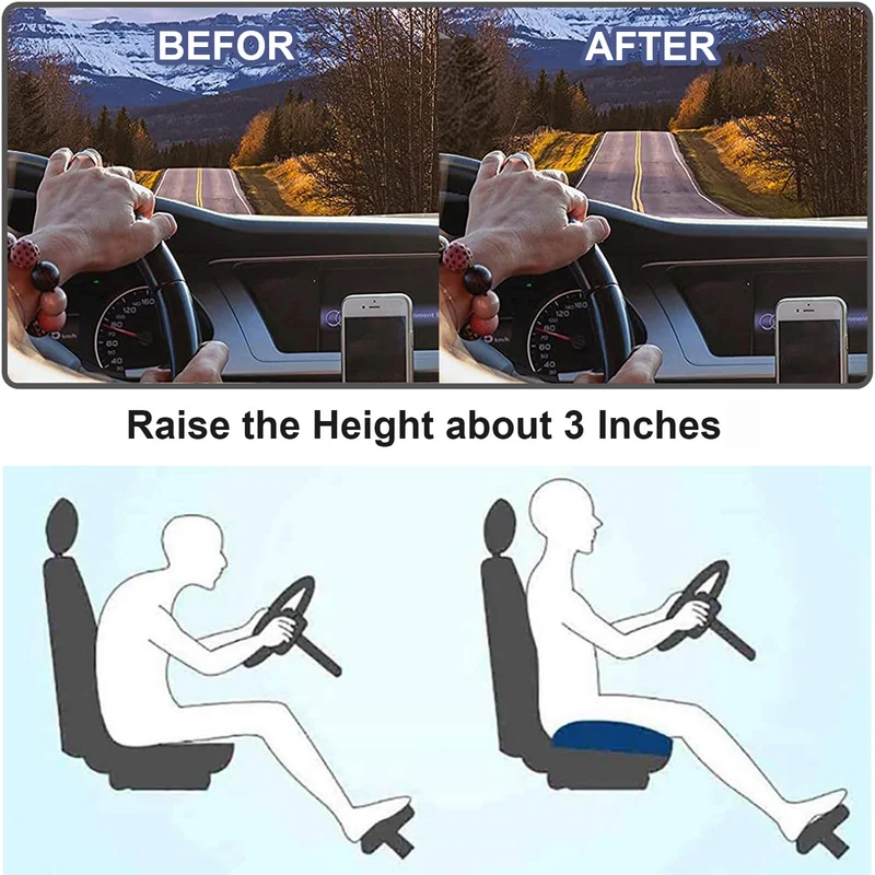 SitComfort Ergonomischer Sitzwürfel für Auto und Büro – Bessere Sitzhöhe und Haltung | Skanto