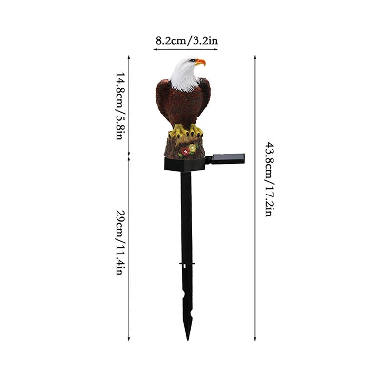 Uhu Papagei Statue LED Solarleuchte Outdoor Wasserdichte Rasenlampe | Skanto