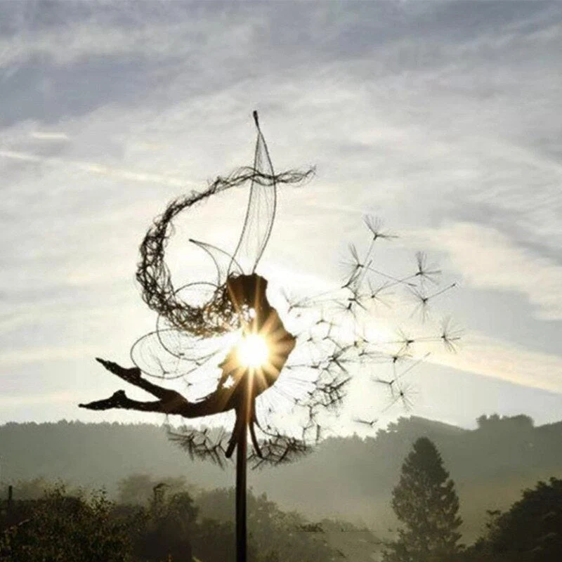 Skanto | Feengarten-Skulptur | Detaillierte Metalldekoration für draußen