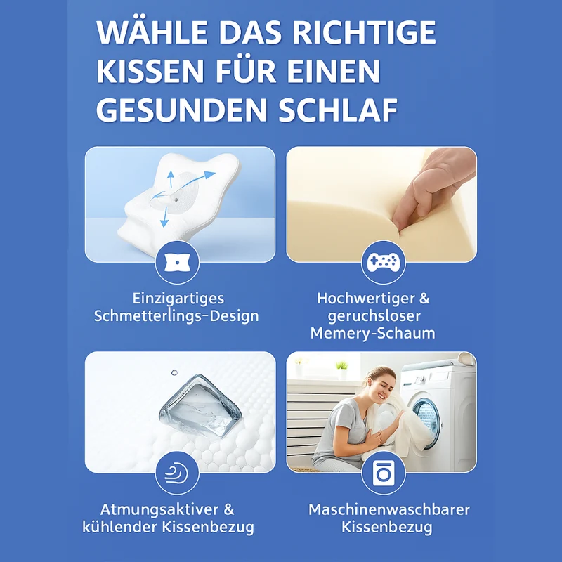 Ergonomisches Nackenkissen – Für entspannten Schlafkomfort