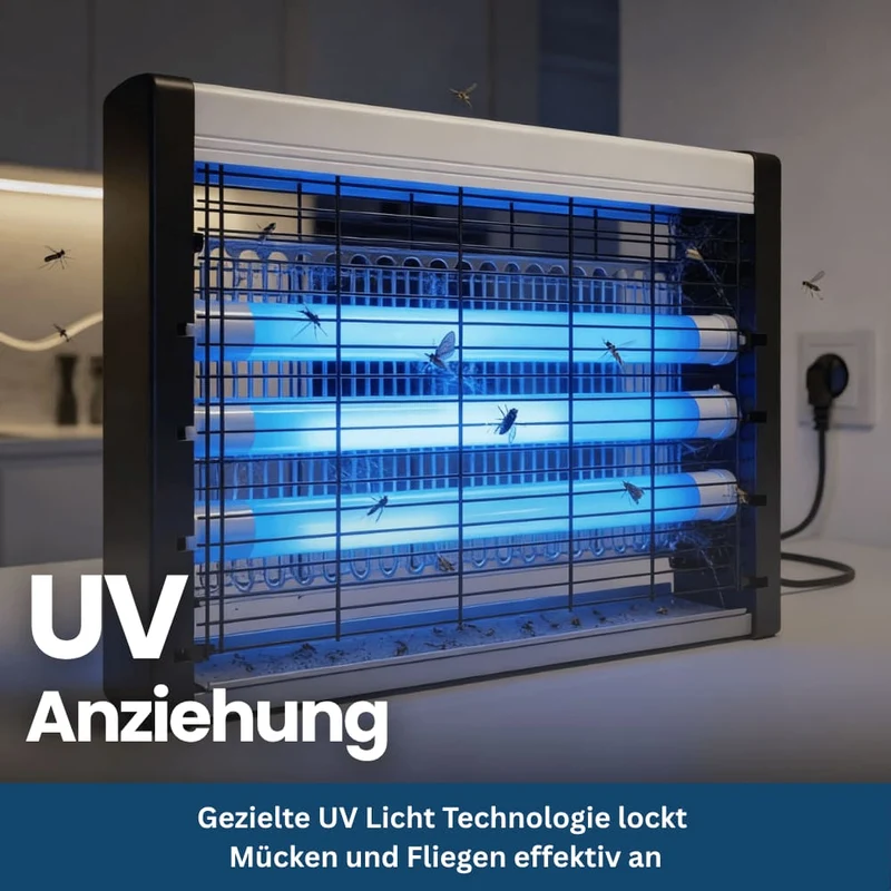 UV-Insektenlampe mit elektrischem Gitter