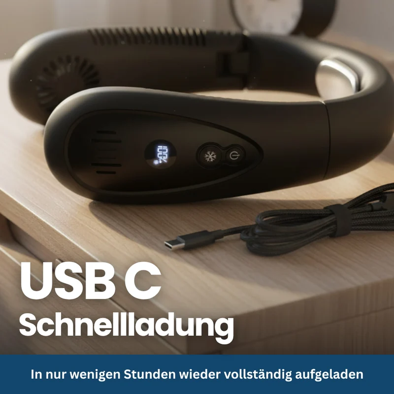 Kühlender Halsventilator mit Kühlplatte