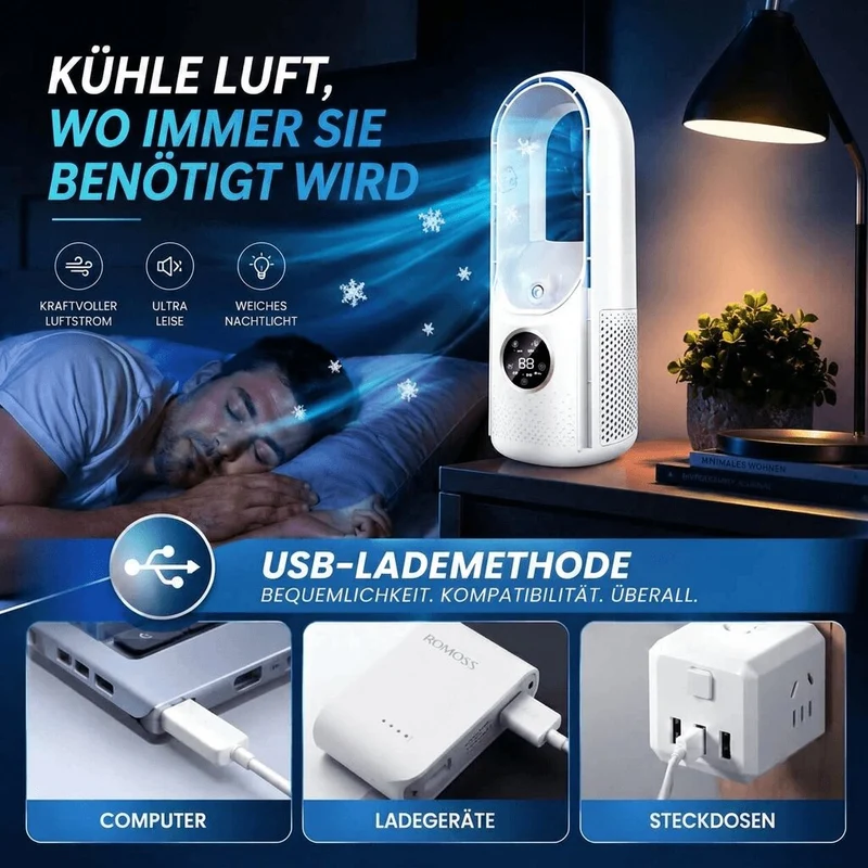 Flüsterkühl – Leiser Turmventilator mit 3 Geschwindigkeitsstufen