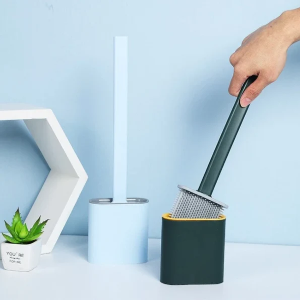 Skanto | Silikon-Toilettenbürsten-Set, wandmontiert, flexibel