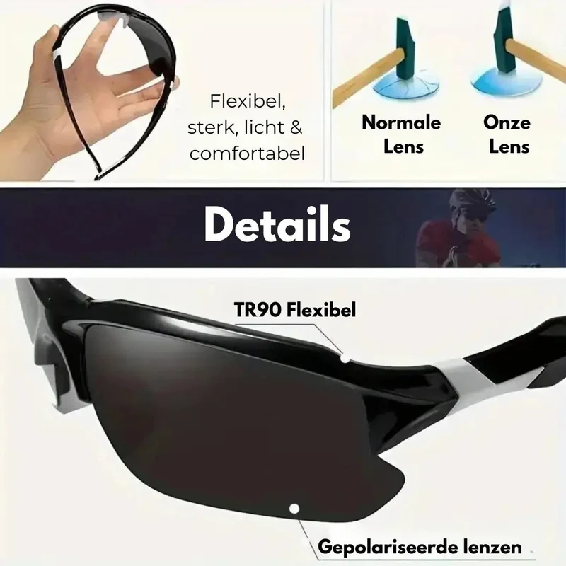Skanto | Leichte polarisierte Sportsonnenbrille mit UV-Schutz