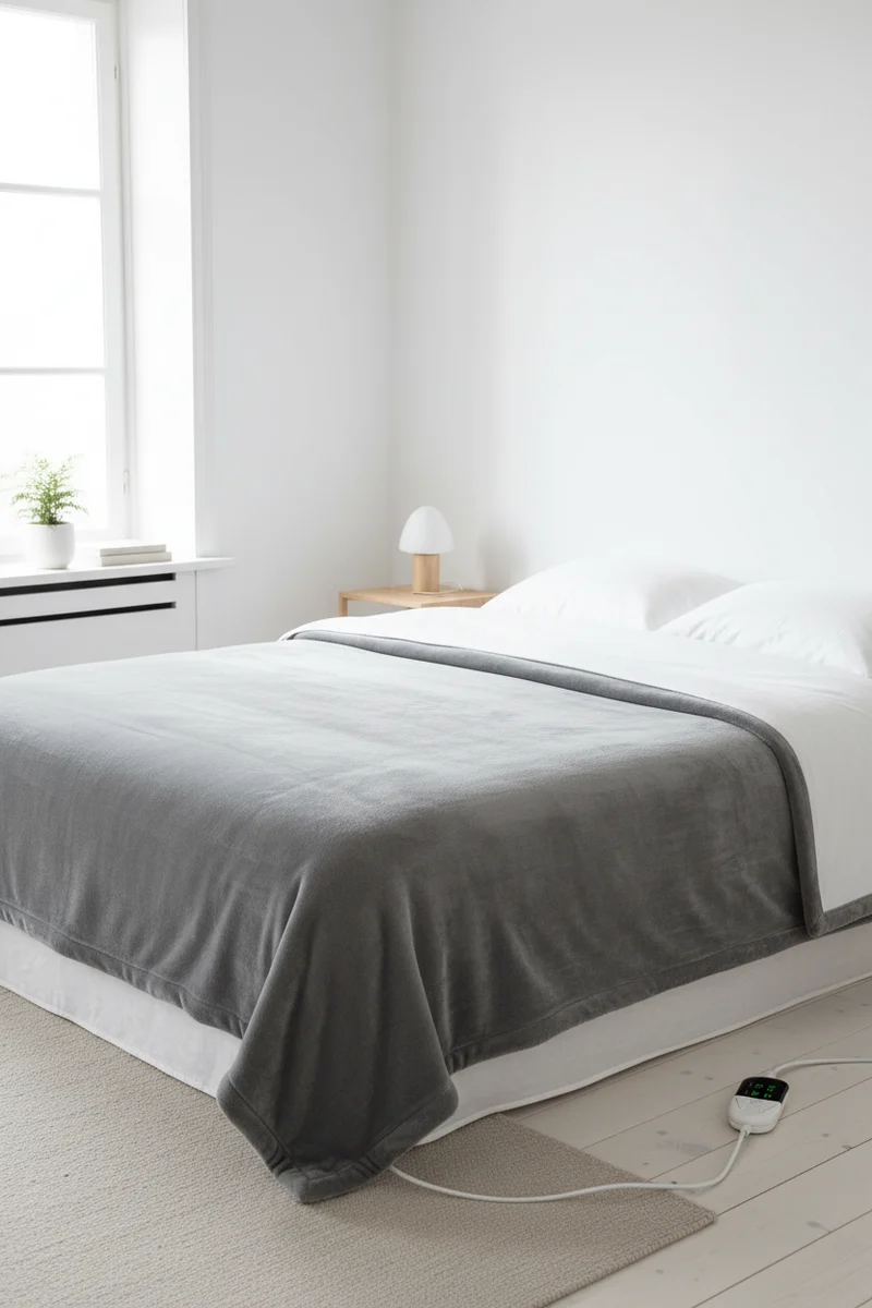 Elektrische Heizdecke 180×150cm – Baumwolle und Flanell - 6 Heizstufen, 10 Std. Timer & Schnellheizung