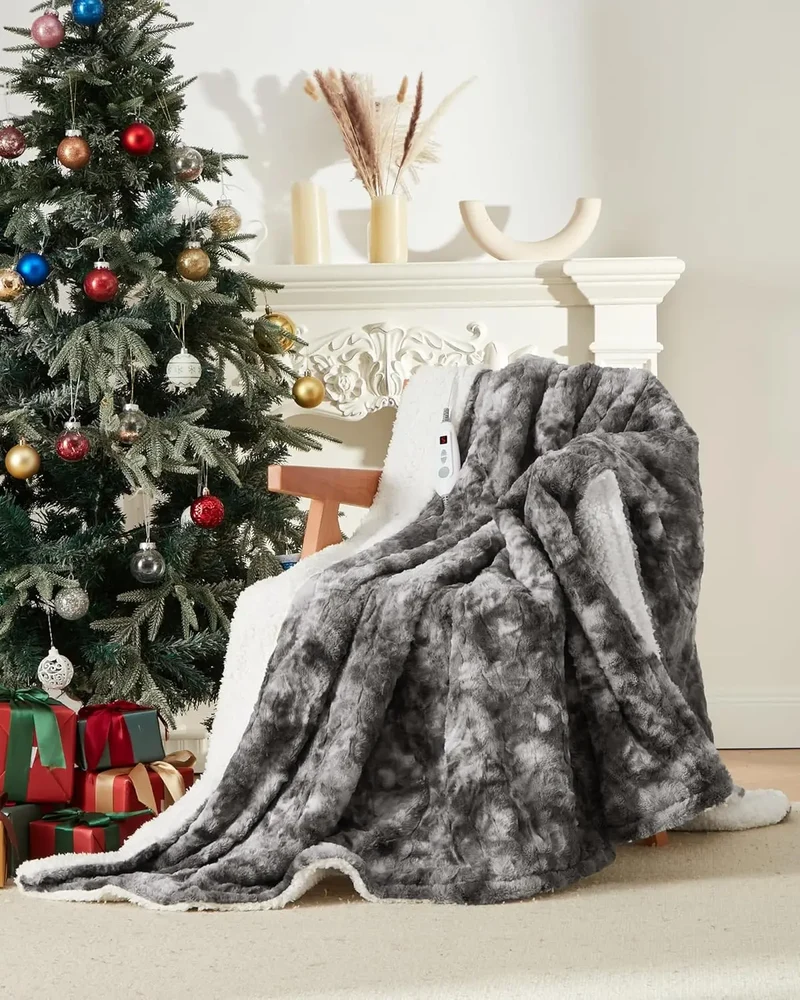 Elektrische Heizdecke 180×200cm – 6 Heizstufen, 10 Std. Timer & Schnellheizung