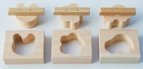 Yamaco Onigiri Sushi Press Mold Flower Hinoki Wood Rice Maker