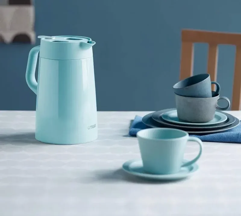 Tiger Thermal Insulated Tabletop Pot 1.6 L Aqua Blue Vacuum Jug