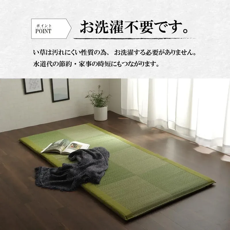 Ikehiko Corporation Grass Sheet Bed Pad Single Green Japan Mat