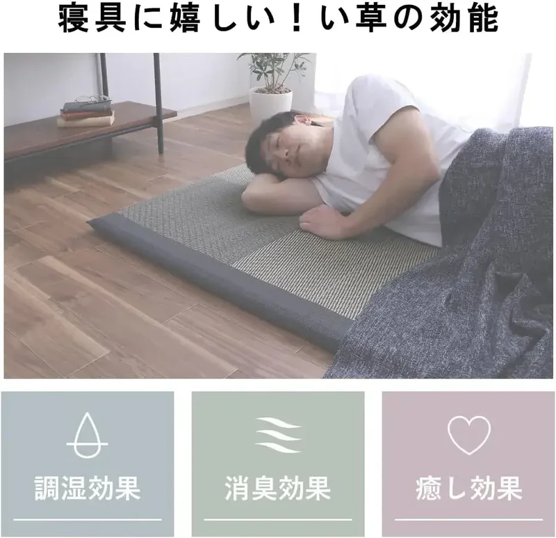 Ikehiko Corporation Grass Sheet Bed Pad Single Green Japan Mat