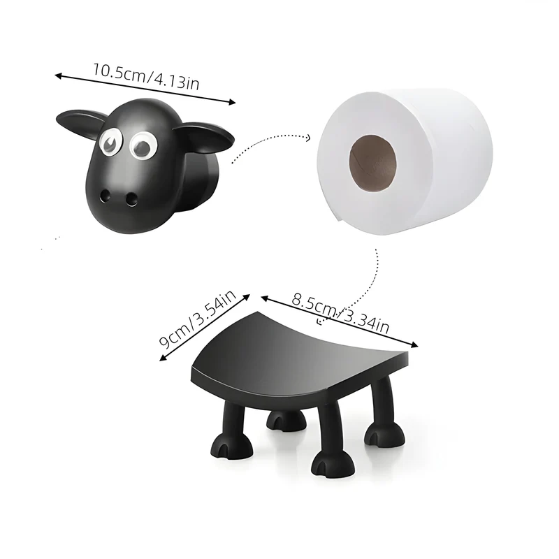 Toilettenpapierhalter kaufen – Originelle & lustige Badezimmer-Deko | Rutschfest, ideal für kleine Bäder