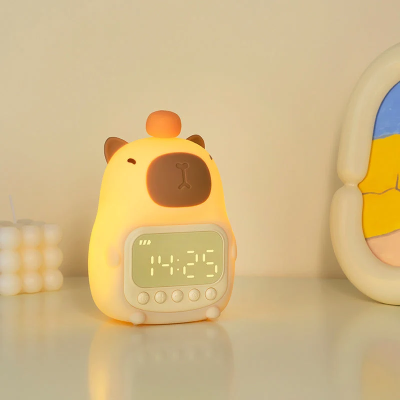 Niedliches Capybara Nachtlicht LED – Kinderwecker & Schlafzimmer-Nachtlampe | Skanto