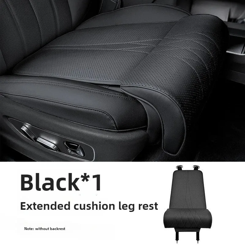 Skanto | Verlängertes Autositzkissen mit Beinauflage | Ergonomisch und bequem | PU-Leder