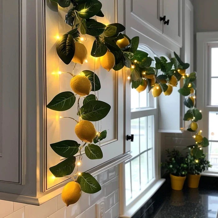 Lichtergirlande mit Beeren und Blättern – Deko in fünf saisonalen Ausführungen