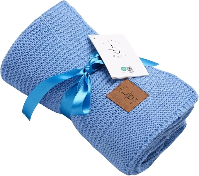 Little Dedi® – Strickdecke für Baby - 80x100 cm (OEKO-TEX)