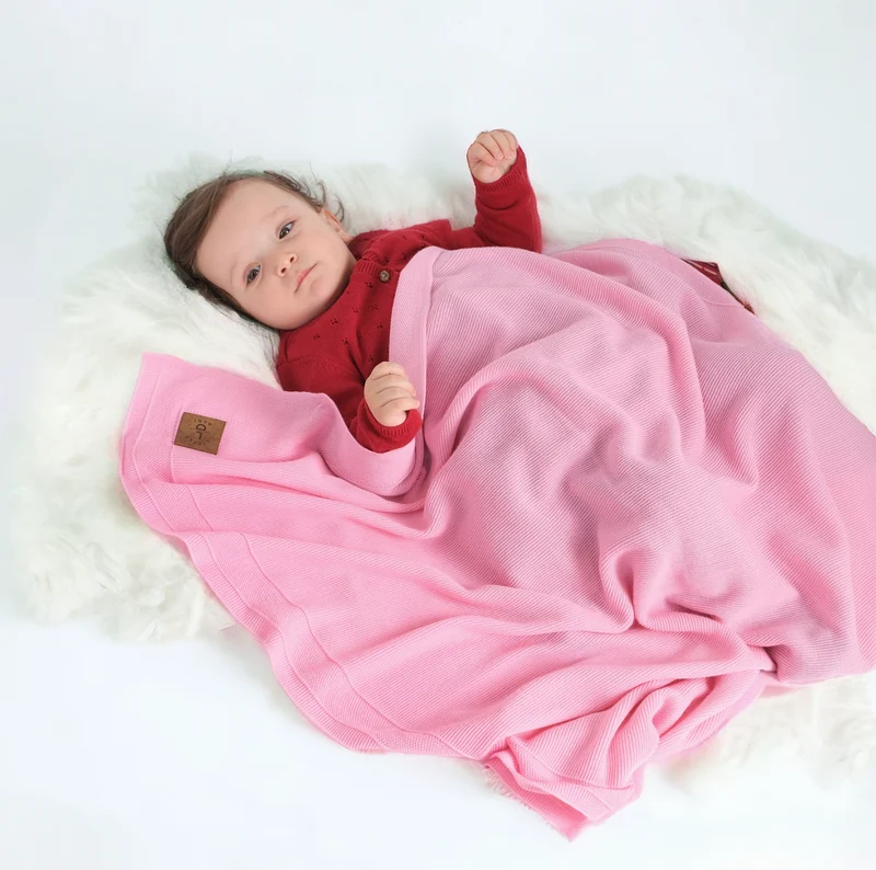 Little Dedi® – Strickdecke für Baby - 80x100 cm (OEKO-TEX)