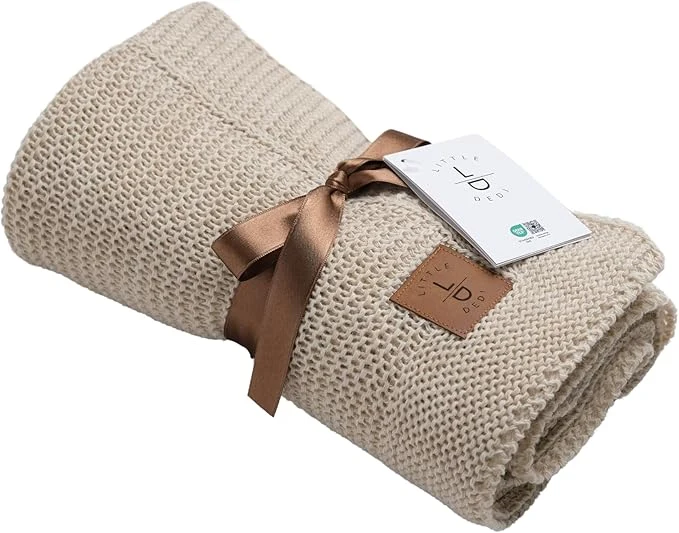 Little Dedi® – Strickdecke für Baby - 80x100 cm (OEKO-TEX)